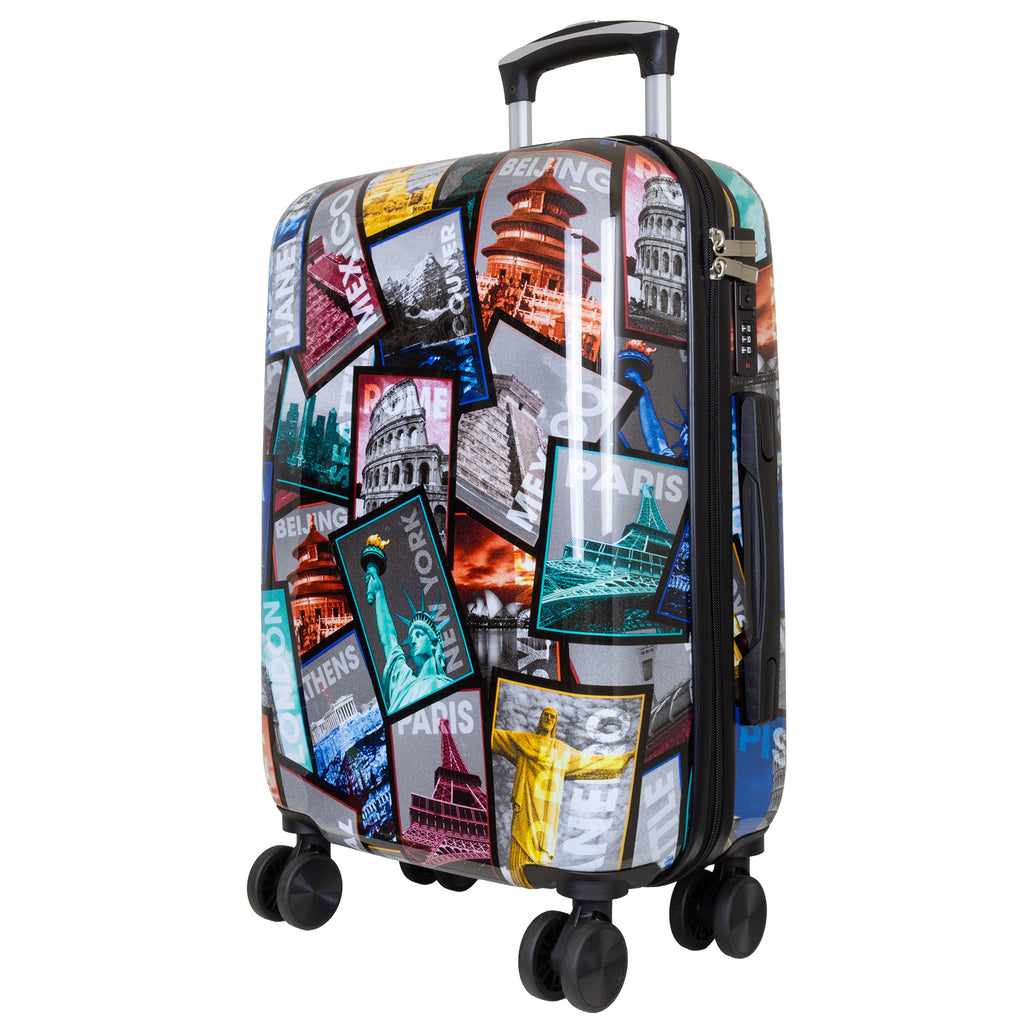 Hartschale Motiv-Kofferset 3tlg City Postkarten