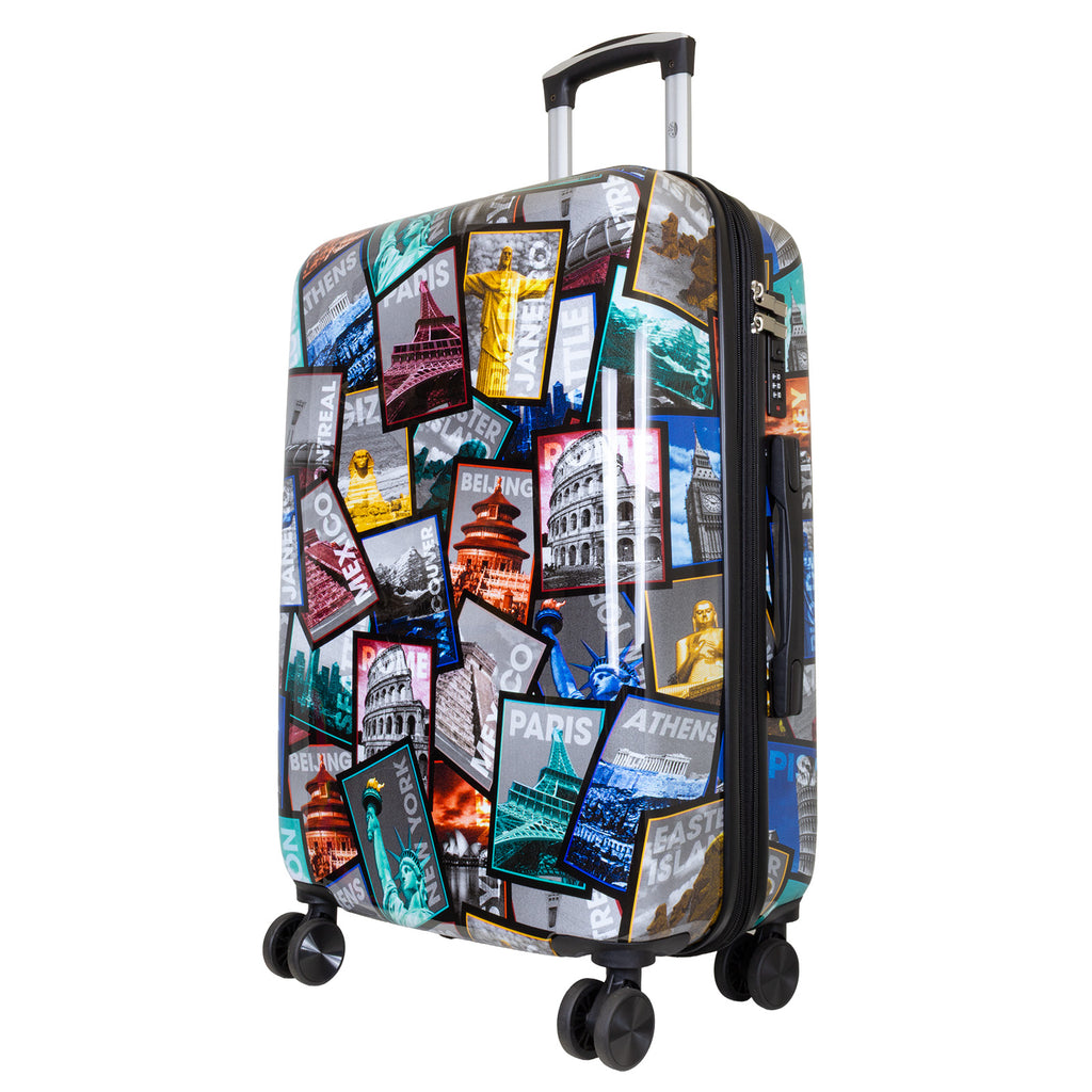 Hartschale Motiv-Kofferset 3tlg City Postkarten