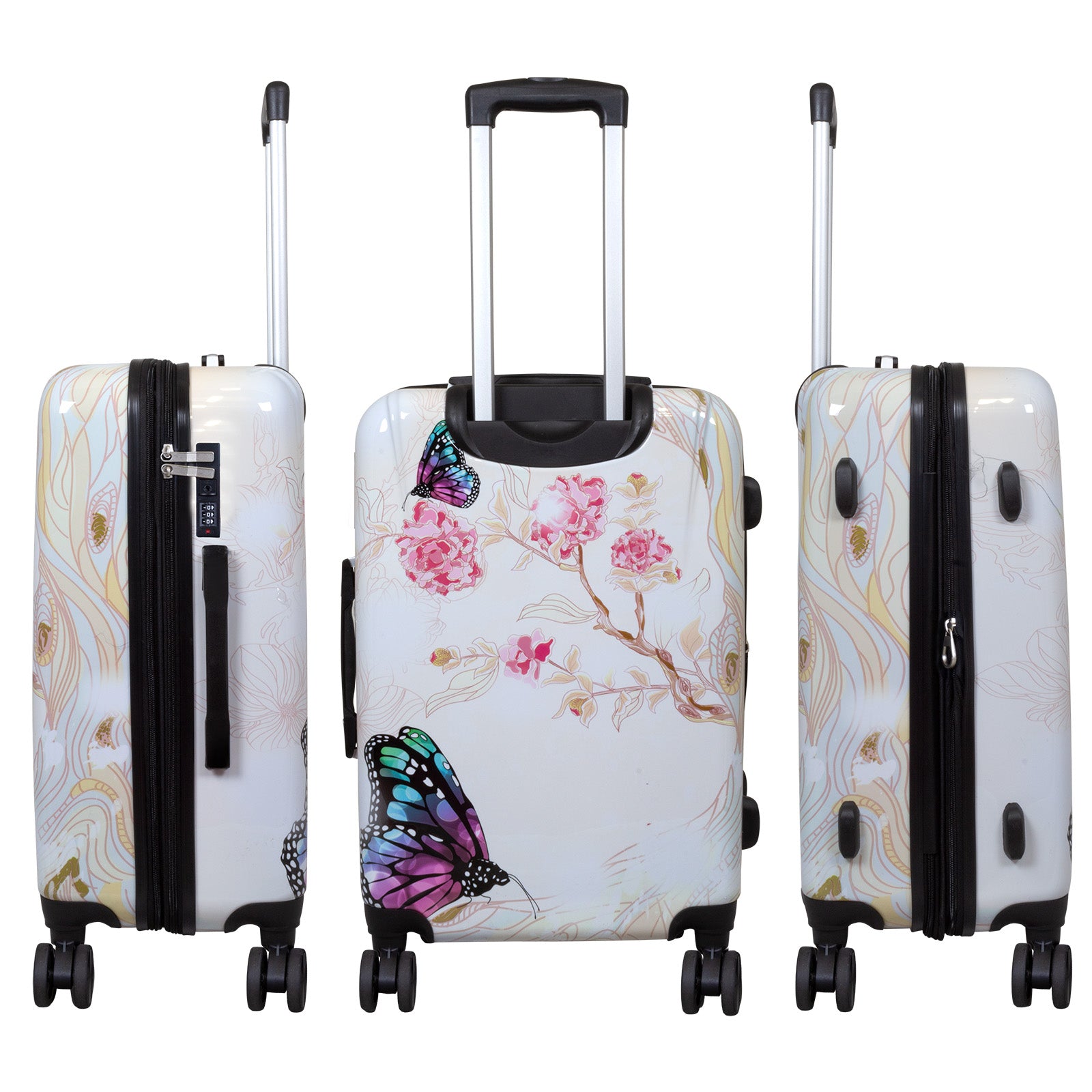 Motivkoffer Design Schmetterling – Reisekoffer mit Motiv – Hartschale ABS/Polycarbonat – S M L – leicht & robust