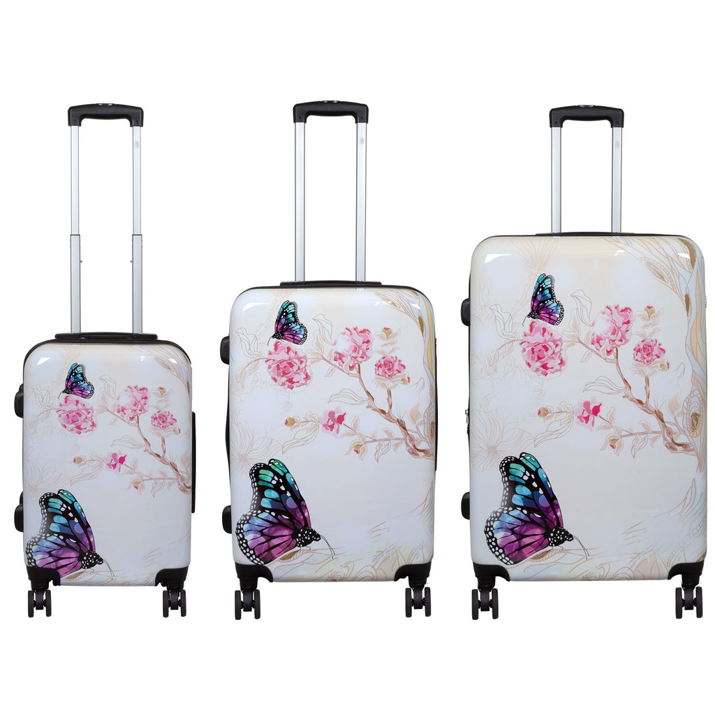 Motivkoffer Design Schmetterling – Reisekoffer mit Motiv – Hartschale ABS/Polycarbonat – S M L – leicht & robust