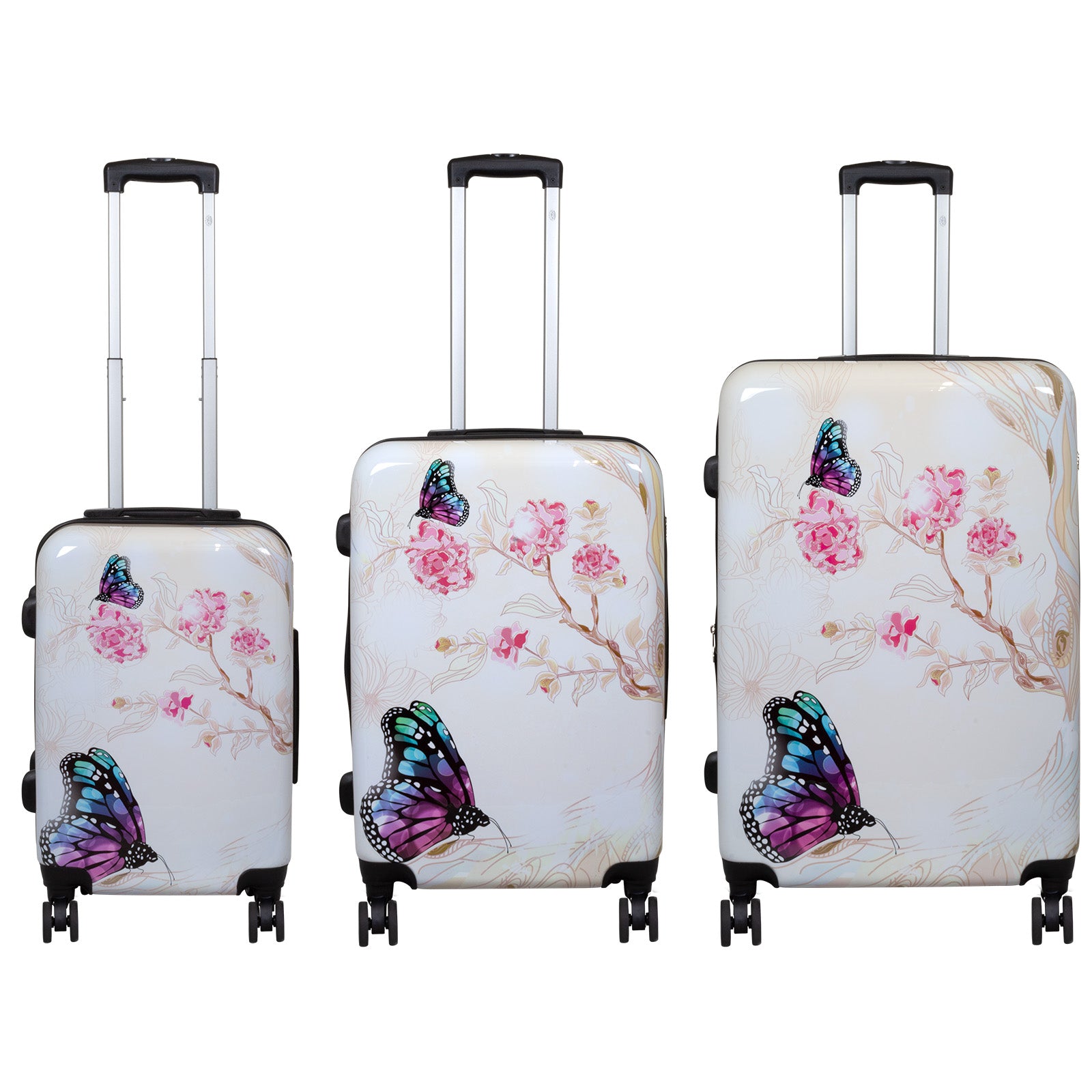 Motivkoffer Design Schmetterling – Reisekoffer mit Motiv – Hartschale ABS/Polycarbonat – S M L – leicht & robust