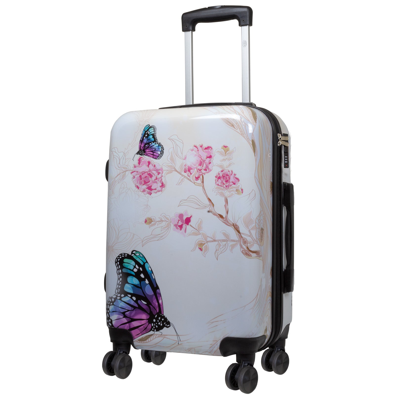 Motivkoffer Design Schmetterling – Reisekoffer mit Motiv – Hartschale ABS/Polycarbonat – S M L – leicht & robust