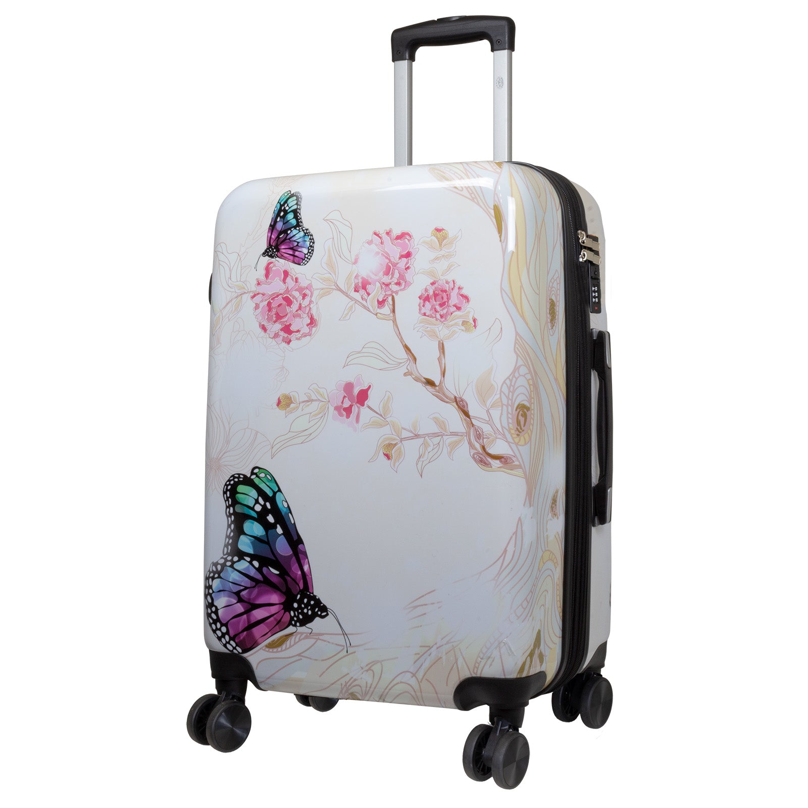 Motivkoffer Design Schmetterling – Reisekoffer mit Motiv – Hartschale ABS/Polycarbonat – S M L – leicht & robust