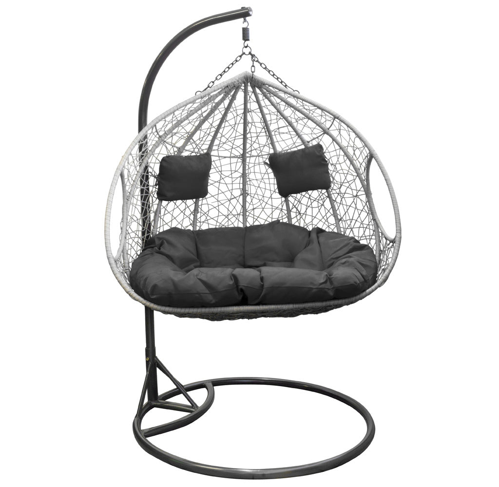 XL Polyrattan Hängesessel grau
