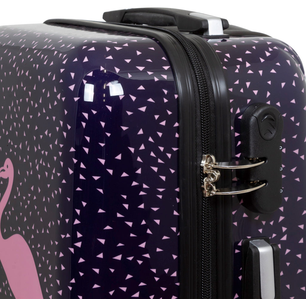 Motivkoffer und Kofferset 3tlg Flamingo