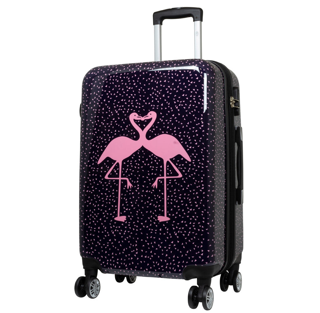 Motivkoffer und Kofferset 3tlg Flamingo