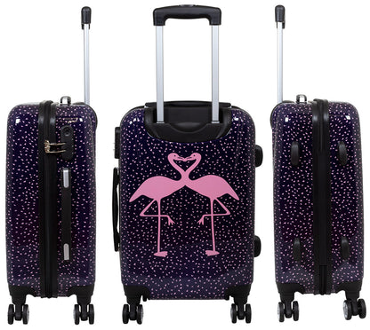 Hartschale Poly-ABS Koffer Flamingo in 3 Größen