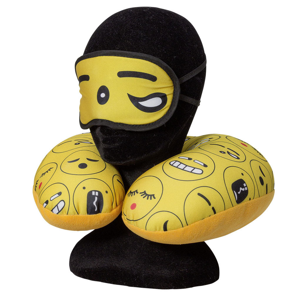 Reisezubehörset 3tlg Nackenkissen, Schlafmaske und Kofferanhänger