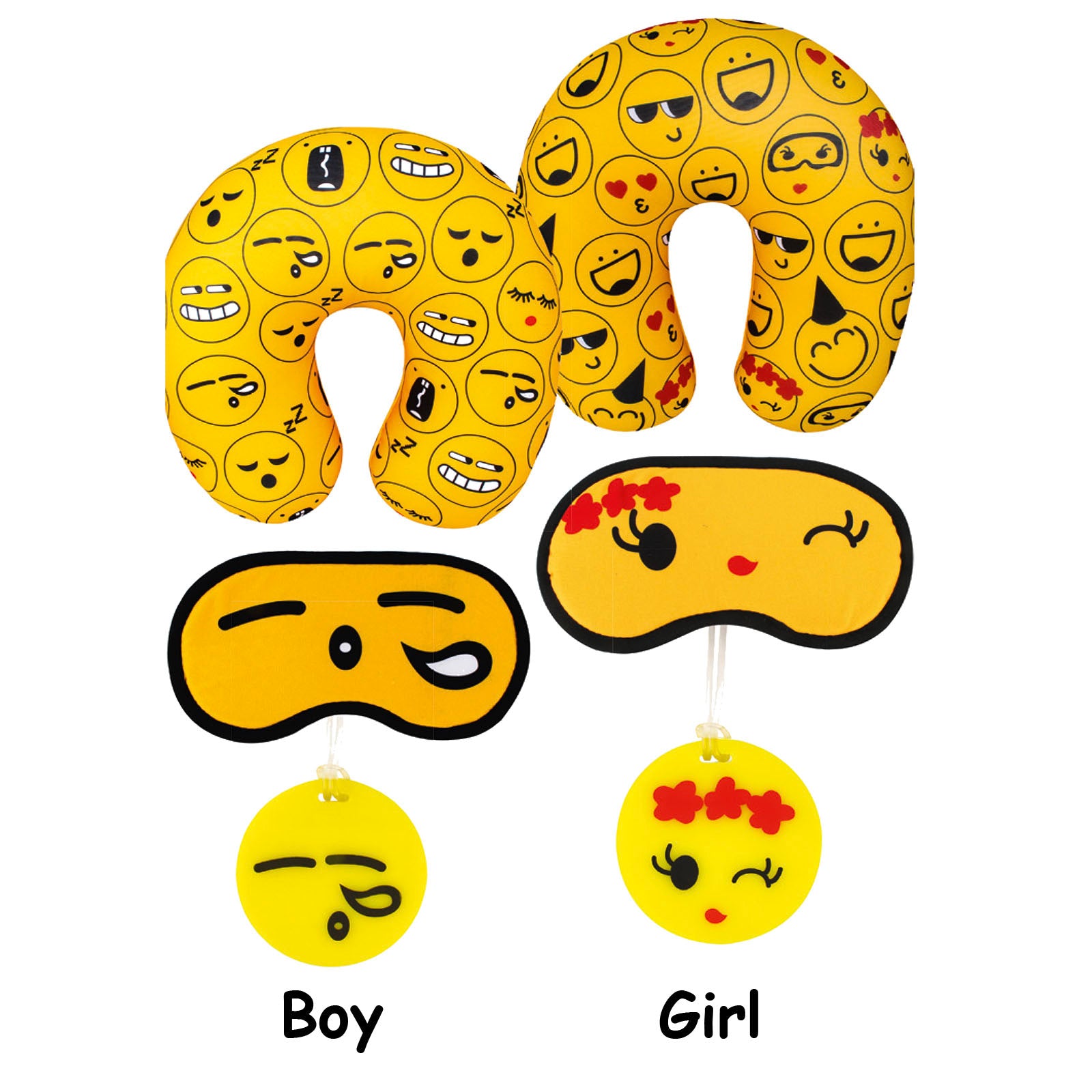 Reisezubehörset 3tlg Nackenkissen, Schlafmaske und Kofferanhänger