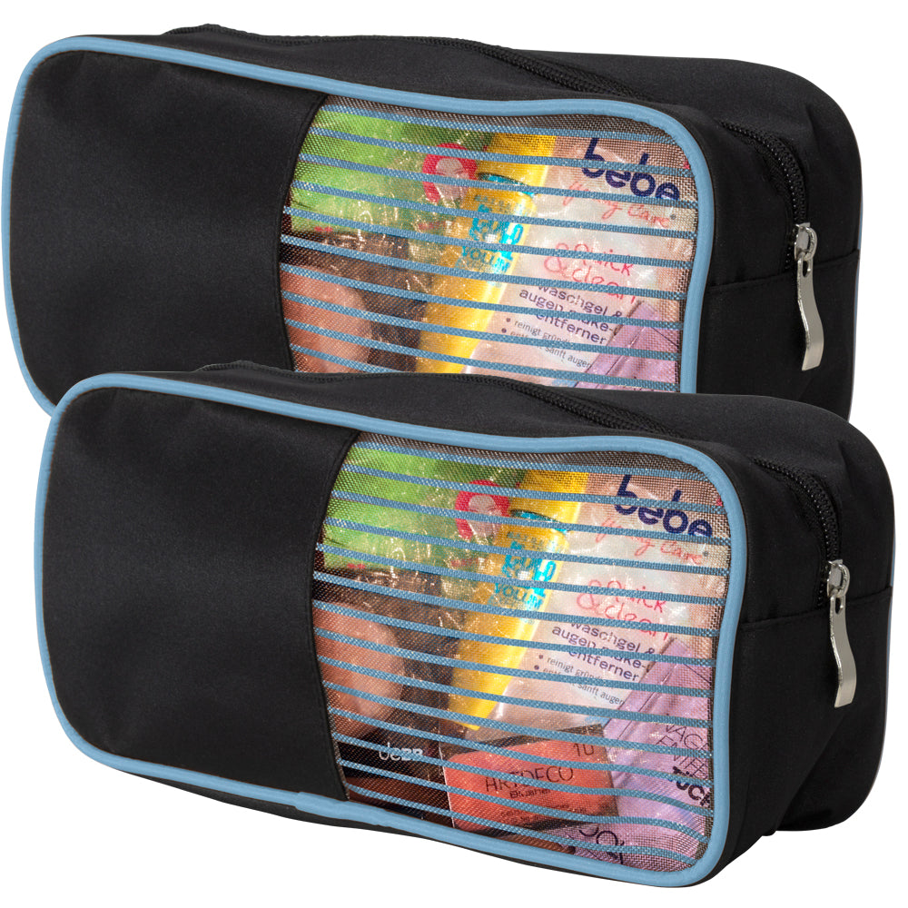 2er Set Kosmetiktasche mit Sichtfenster