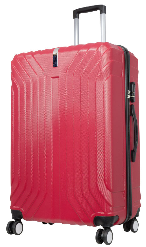 Hartschalen-Kofferset 3tlg Palma Farbe rot - XL-Reisekoffer - mittelgroßer Koffer - Handgepäck