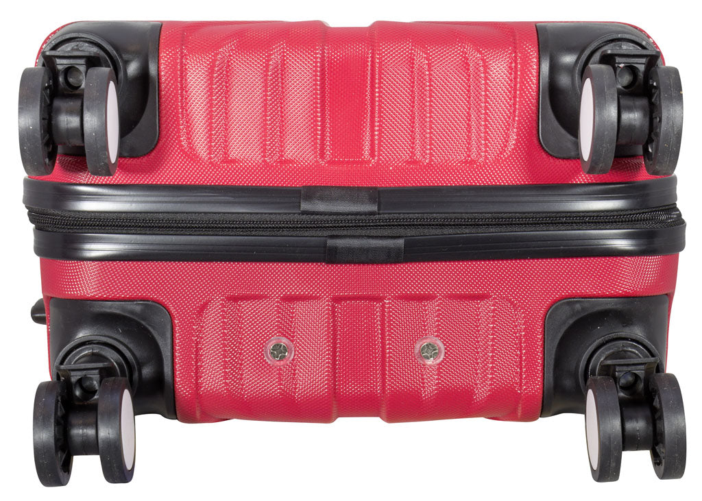 Hartschalen-Kofferset 3tlg Palma Farbe rot - XL-Reisekoffer - mittelgroßer Koffer - Handgepäck