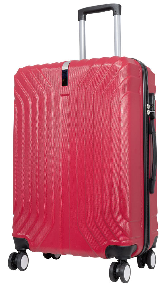 Hartschalen-Kofferset 3tlg Palma Farbe rot - XL-Reisekoffer - mittelgroßer Koffer - Handgepäck