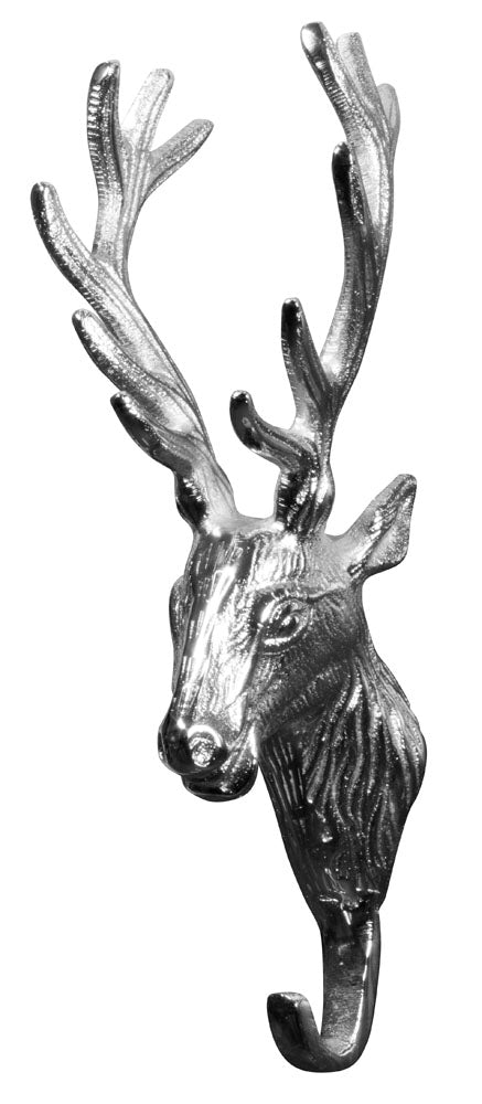Deko Rothirsch Kleiderhaken aus Aluminium 25x9cm
