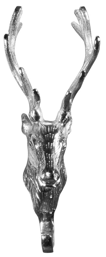 Deko Rothirsch Kleiderhaken aus Aluminium 25x9cm