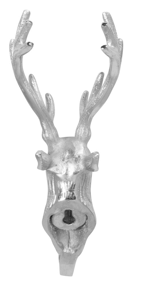 Deko Rothirsch Kleiderhaken aus Aluminium 25x9cm