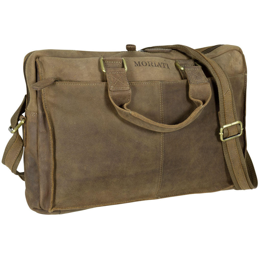 Echtleder Schultertasche braun 38x25x10cm