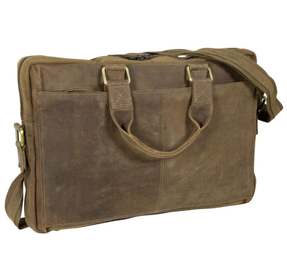 Echtleder Schultertasche braun 45x30x10cm