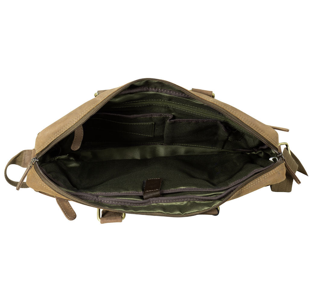 Echtleder Schultertasche braun 38x25x10cm