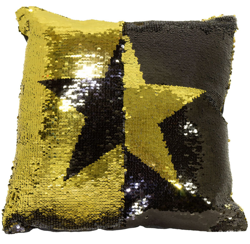 Pailettenkissen im Doppelpack 40cm Stern