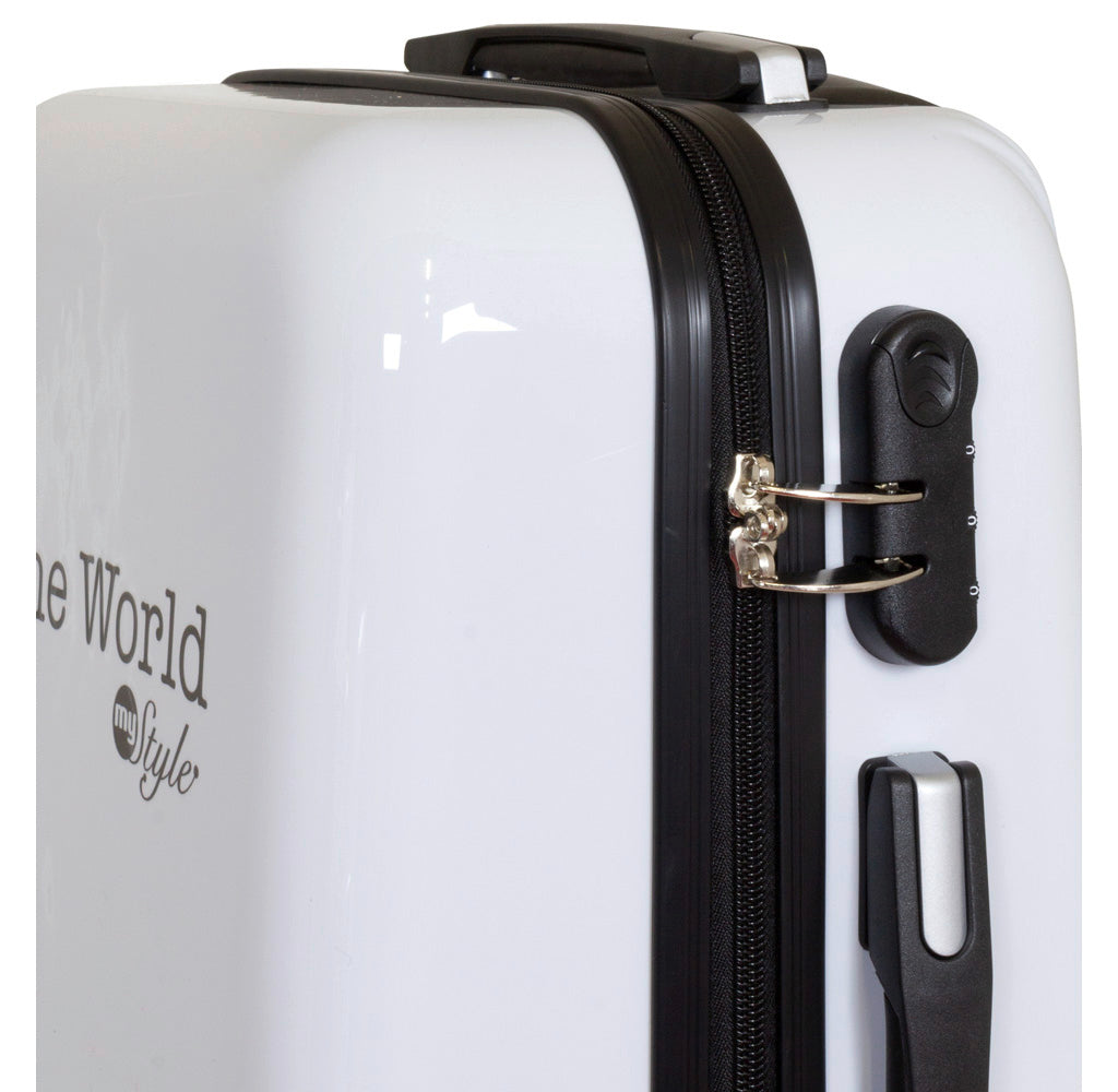 Motivkoffer und Kofferset 3tlg Fly weiß