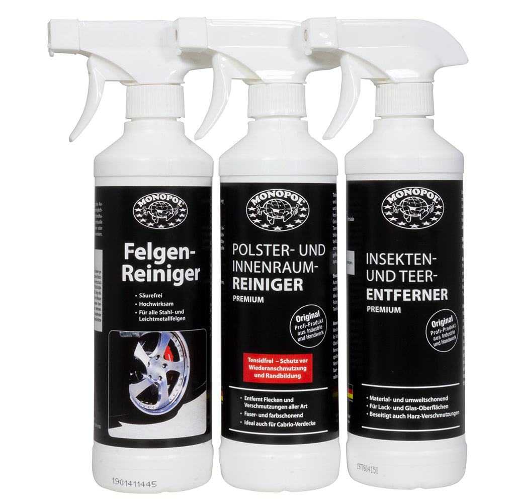 Hotrega Fahrzeugpflege- und Reinigerset 3tlg