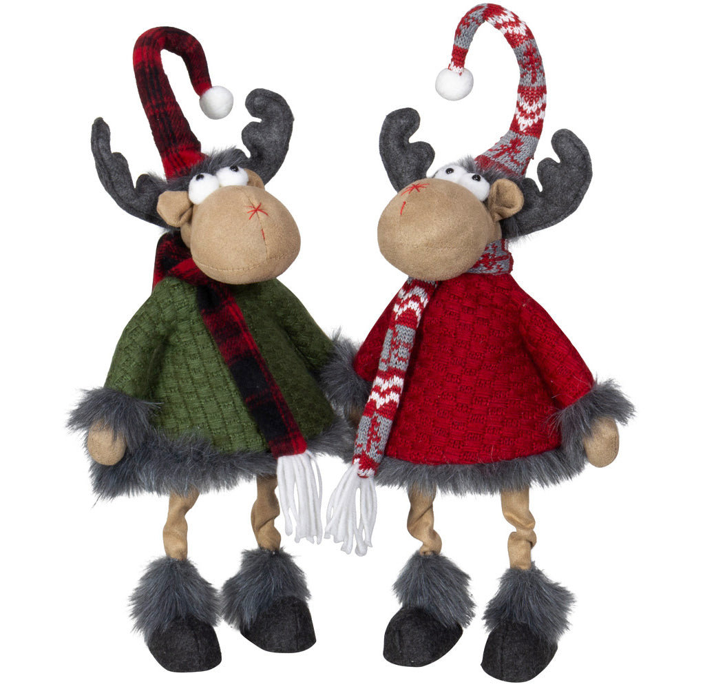 Elch 45cm Wackelelch, Pärchen, 2 Stück