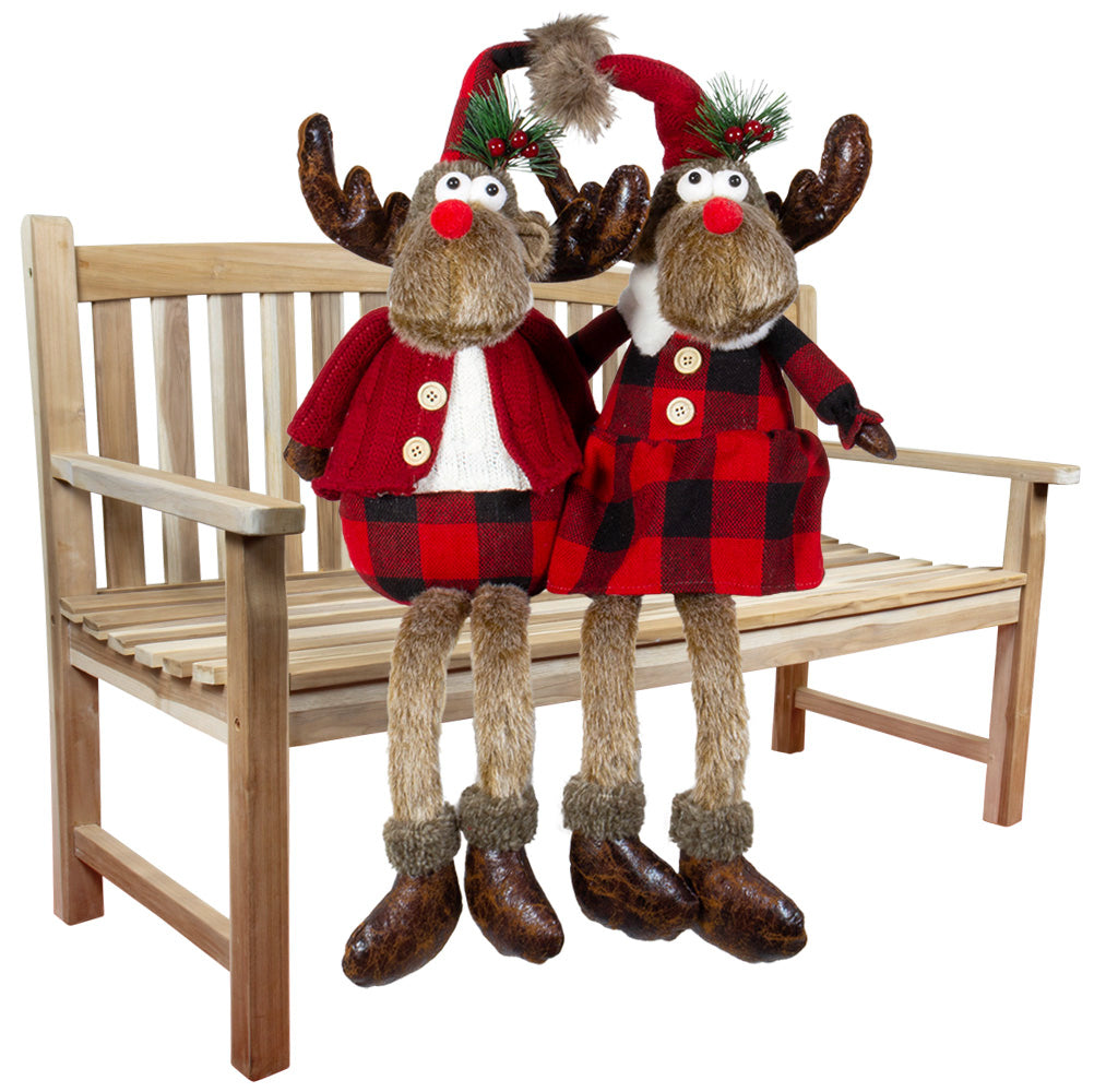 Elch 30cm Kantenhocker, Pärchen, 2 Stück