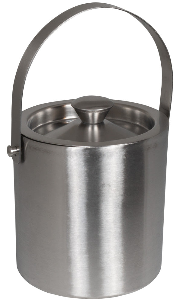 Eiseimer mit Zange aus Edelstahl – Doppelwandiger Luxus Eiswürfelbehälter mit Deckel für Bar & Party