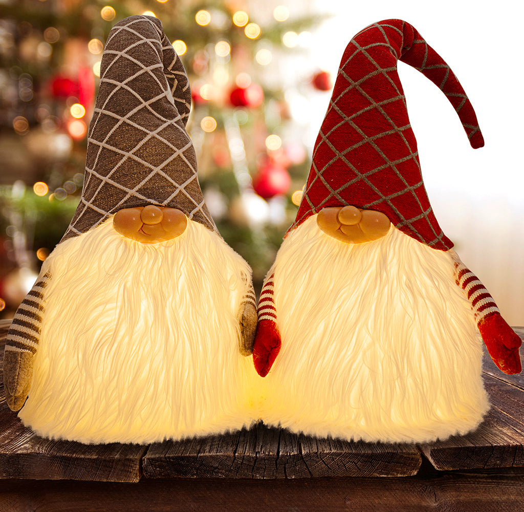 Wichtel 45cm mit LED, Pärchen, 2 Stück