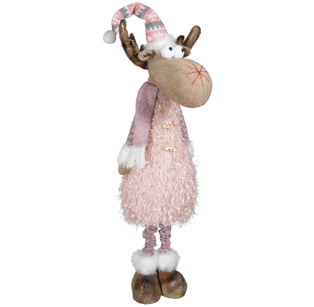 Elch ausziehbar 75-95cm mit LED, Pärchen, 2 Stück