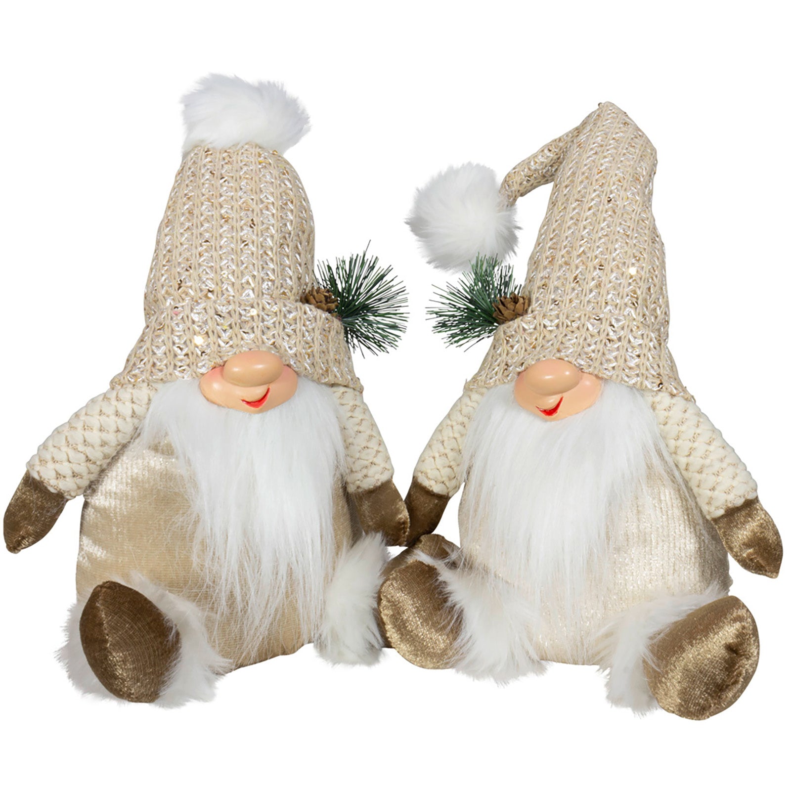 Wichtel 22cm sitzend, Pärchen, 2 Stück