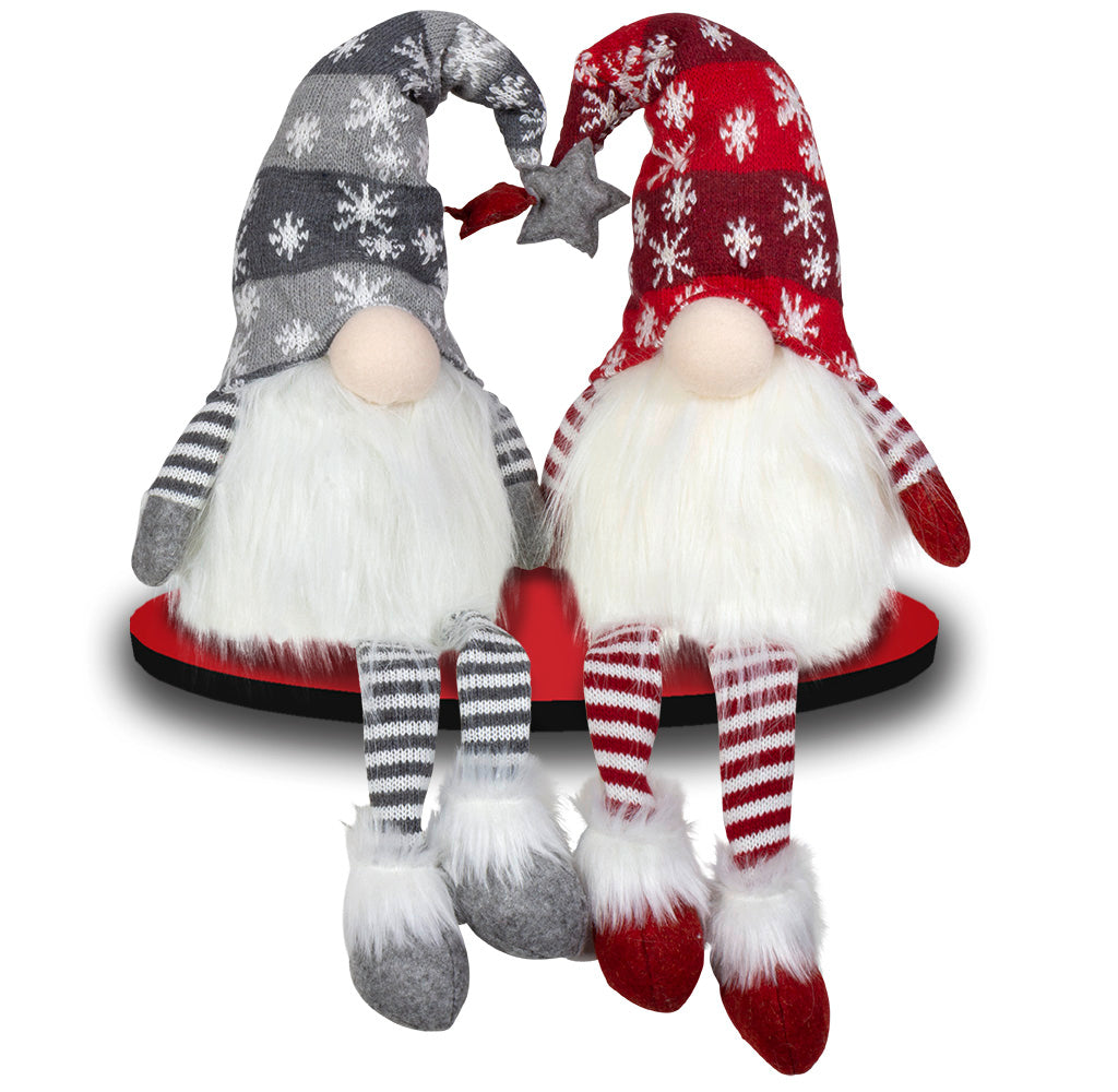 Wichtel 30cm Kantenhocker mit LED, Pärchen, 2 Stück