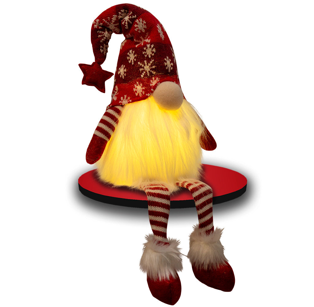 Wichtel 30cm Kantenhocker mit LED, Pärchen, 2 Stück