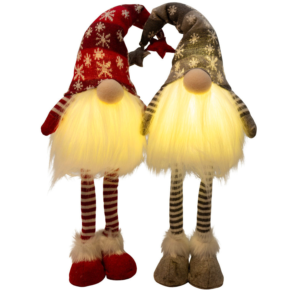 Wichtel 50cm mit LED, Pärchen, 2 Stück