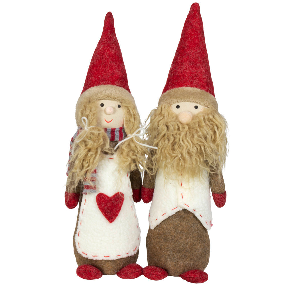 Wichtel 30cm sitzend, Pärchen, 2 Stück