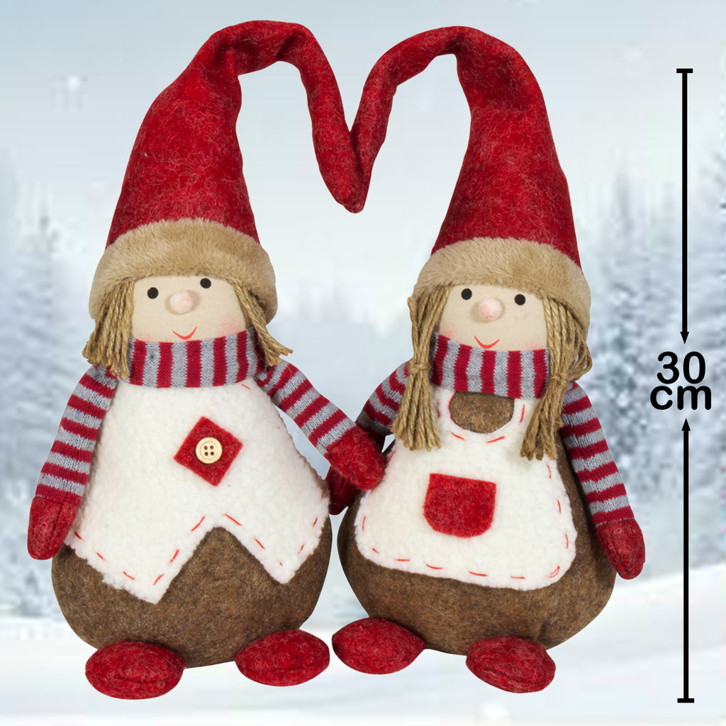 Wichtel 30cm sitzend, Pärchen, 2 Stück