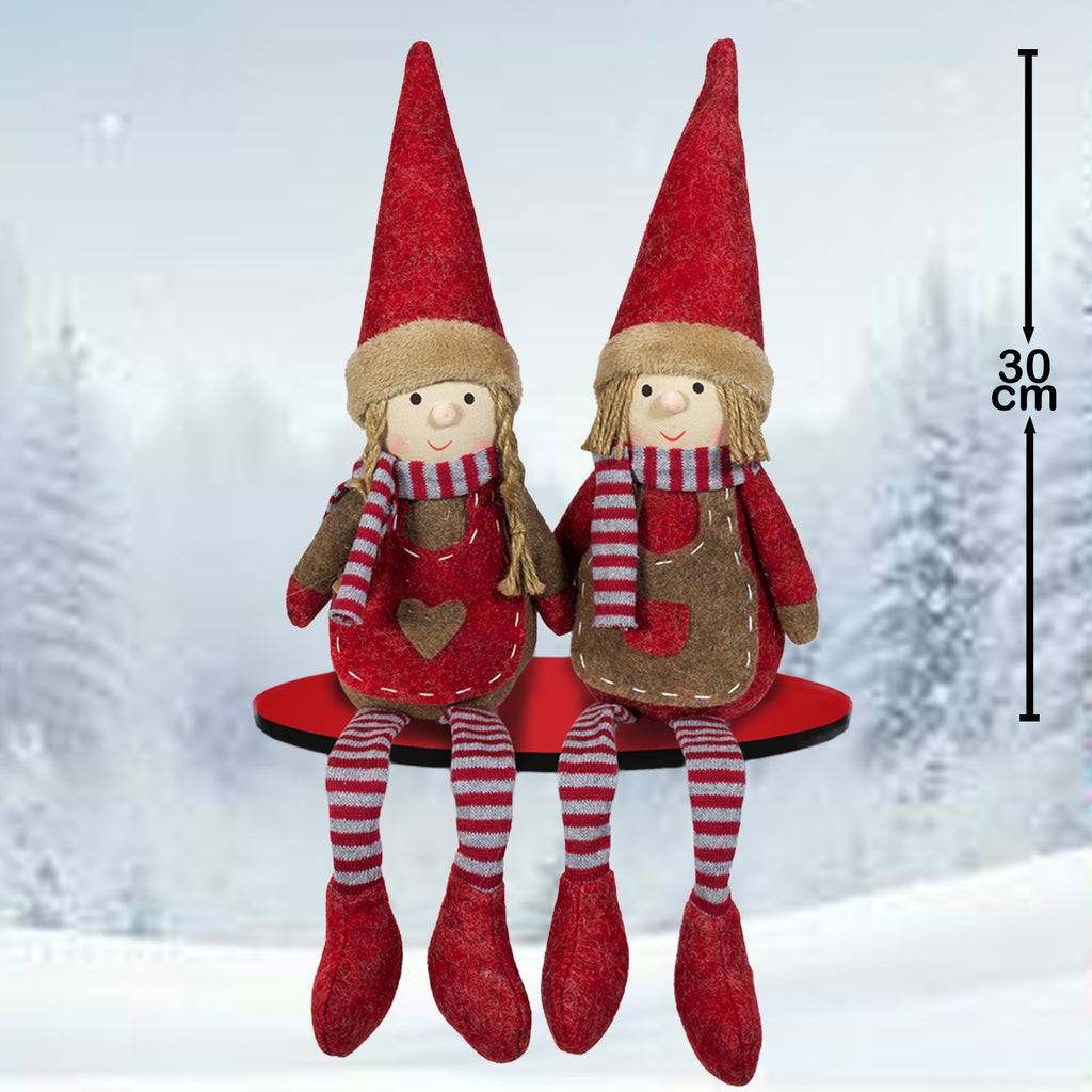 Wichtel 25cm Kantenhocker, Pärchen, 2 Stück