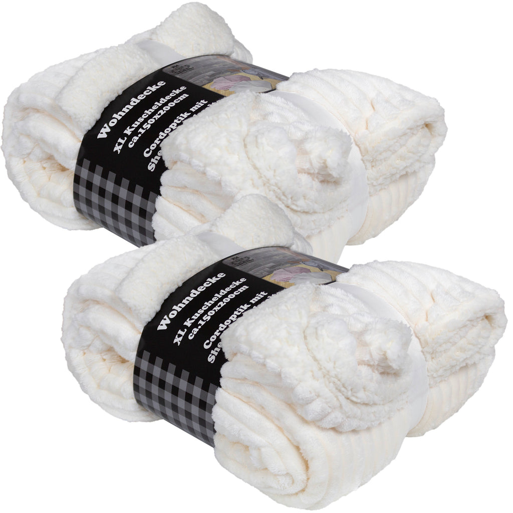 Kuscheldecke Cord-Optik 200x150cm