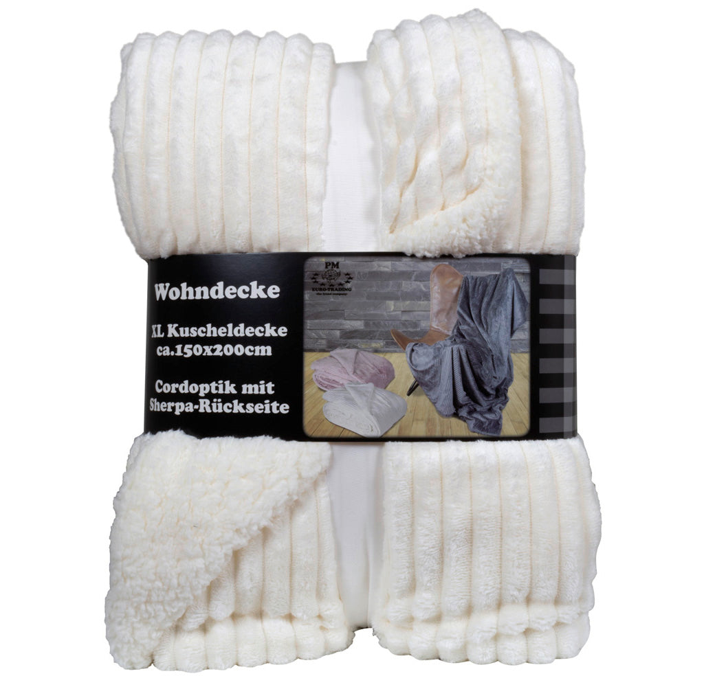 Kuscheldecke Cord-Optik 200x150cm