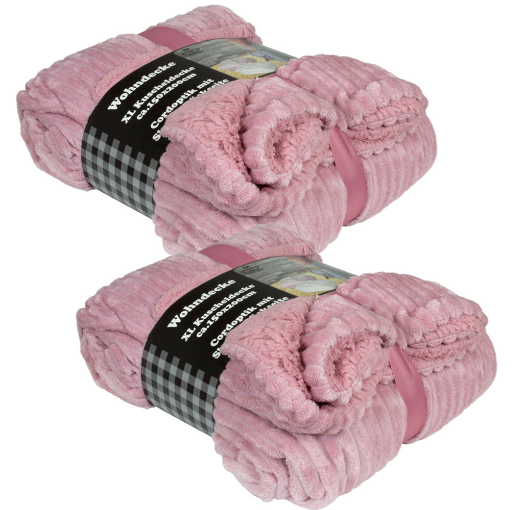 Kuscheldecke Cord-Optik 200x150cm