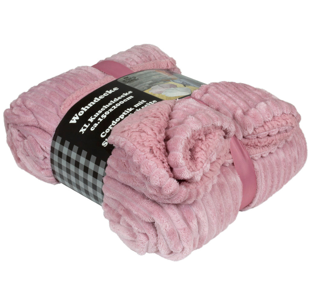 Kuscheldecke Cord-Optik 200x150cm