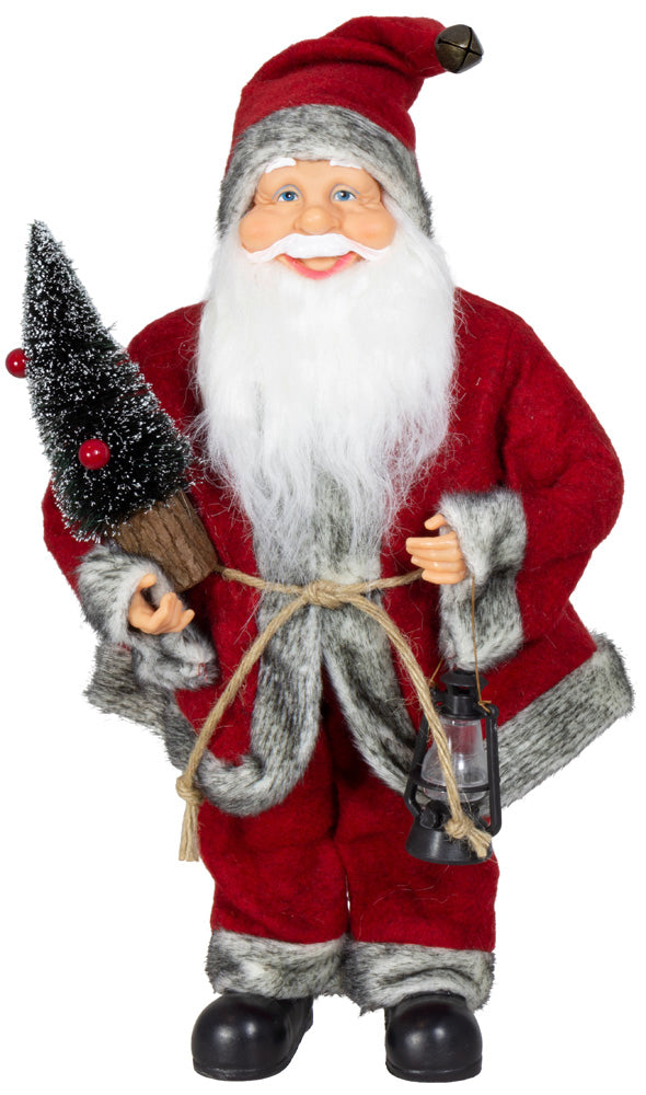 Weihnachtsmann Figuren 18cm + 30cm + 40 cm im Verkaufsdisplay 128tlg / Santas in 2 Designs