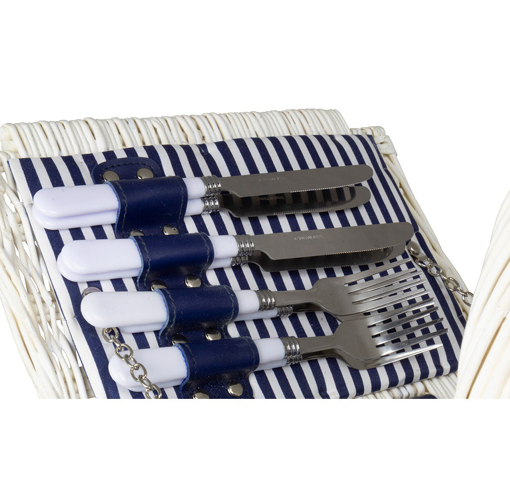 Picknickkorb Set mit Picknickdecke und Geschirr für 4 Personen