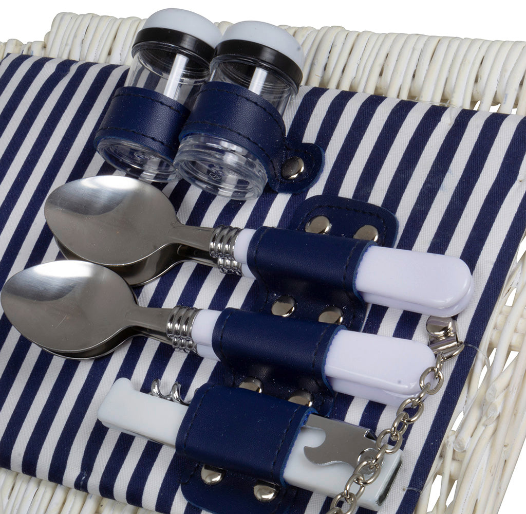 Picknickkorb Set mit Picknickdecke und Geschirr für 4 Personen