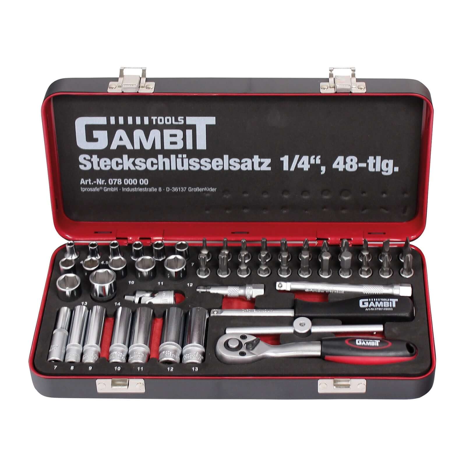 Steckschlüsselsatz 1/4" 48tlg GAMBIT TOOLS