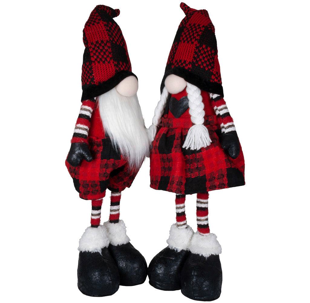 Wichtel 45cm Wackelgnom, Pärchen, 2 Stück