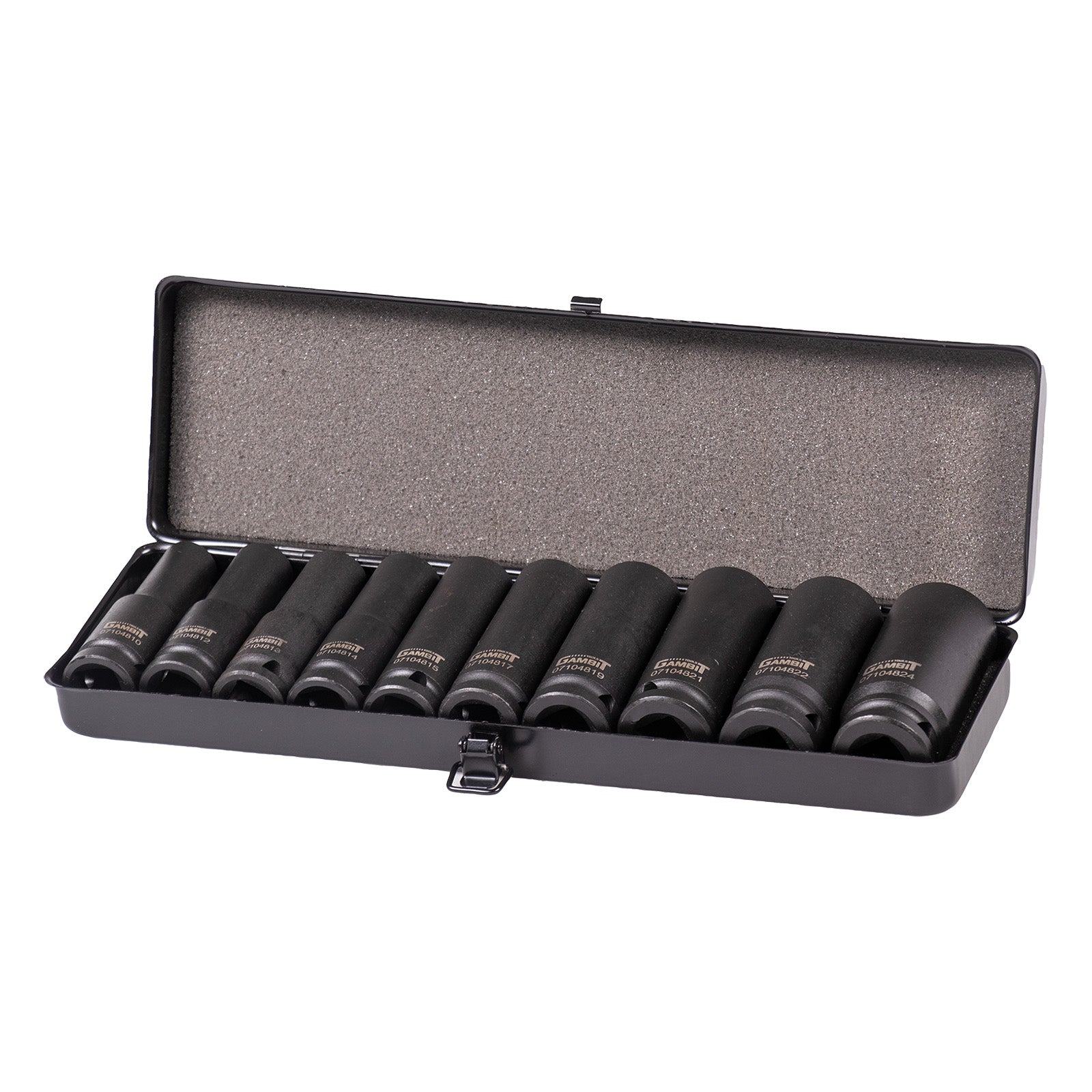 Impact‑Kraft‑Steckschlüssel‑Satz Lange Ausführung 10‑tlg 1/2'' GAMBIT TOOLS