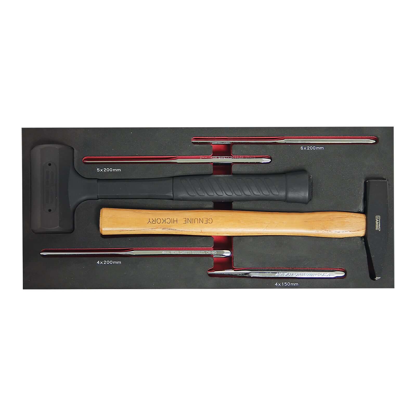 Werkstattwagen Modul: Hammer und Splinttreiber 6tlg.