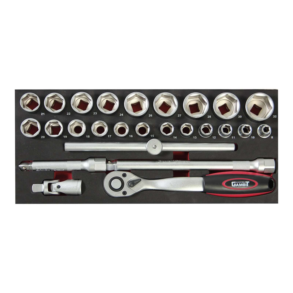 Werkstattwagen Modul: Steckschlüsselsatz 1/2" 26tlg.